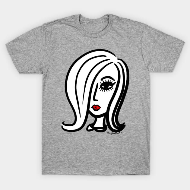 Red Lips Series 2 T-Shirt by loeye